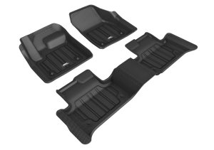 Land Rover Range Rover Evoque Floor Mats - Front + Rear - 3D MAXpider - Elitect, 3-piece set (2 Front + 1 2nd Row) - Black - `20-`24 Land Rover Range Rover Evoque Floor Mats - Front + Rear - 3D MAXpider - Elitect, 3-piece set (2 Front + 1 2nd Row) - Black - `20-`24